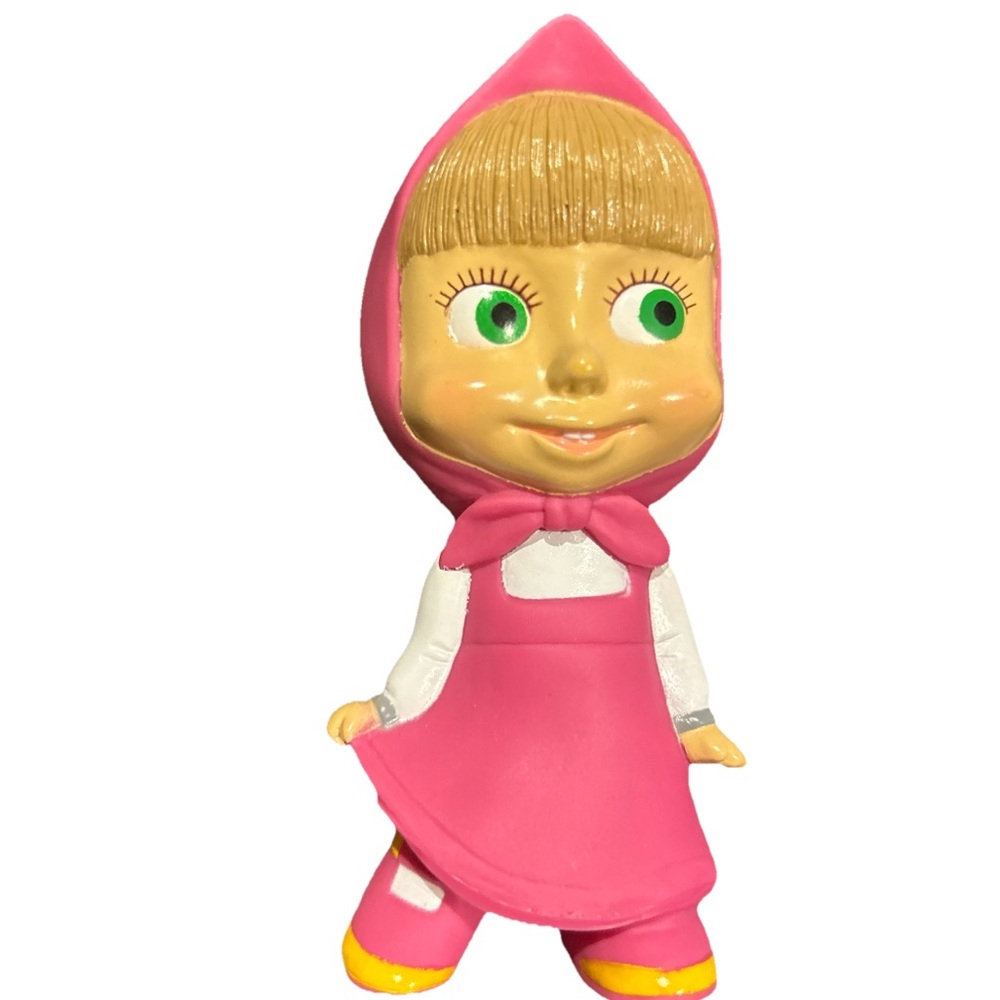 Masha and the bear girl figurine squeaky toy #kidcore